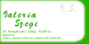 valeria szegi business card